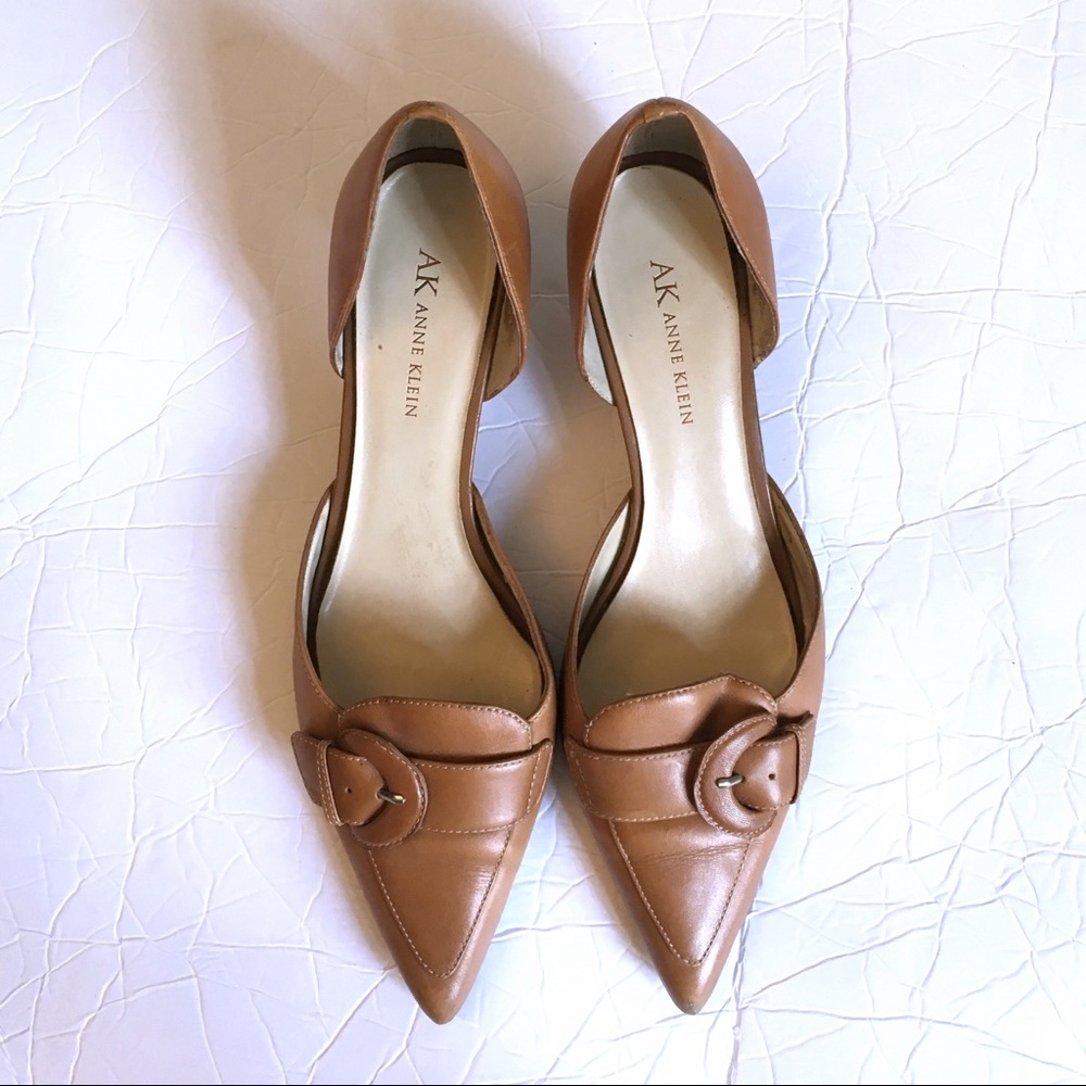 Anne Klein Pointed Toe Kitten Heel